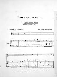 Eric roberts, tom sizemore, maik van epple and others. 067 106 Foster S Melodies Lizzie Dies Tonight Levy Music Collection