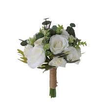 They must be smaller and rounder like the leaf in lego red roses 40460. Silk Flower Bouquet Rustic Wedding Bridal Flowers White Roses Vanrina