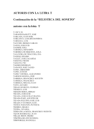 Http Www Cervantesvirtual Com Descargapdf Biblioteca Del Soneto Autores Letra T 0
