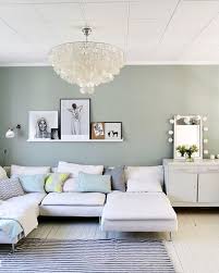For More Click On The Photo To Visit The Site Livingroom With Mint Wall And Ikea Sofa Living Room Paint Wall Decor Living Room Apartment Living Room Decor