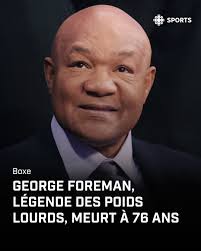 George Foreman a fait partie de l'âge d'or des poids lourds, avec comme  point d'orgue le « Rumble in the jungle » contre Mohamed Ali. Vingt ans  plus tard, il est devenu