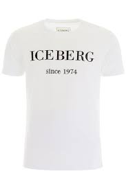 Iceberg T Shirt With Embroidered Logo F0146331 Bianco Ottico