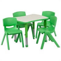 14.625 x 12.99 x 26.73 and seat height: Kidkraft Rectangle Table And Chair Set In Natural 26681
