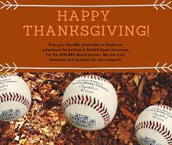 Check spelling or type a new query. National Baseball Congress World Series Happy Thanksgiving A Special Thanks To Our Volunteers The Nbc World Series Wouldn T Be What It Is Today Without Your Hard Work And