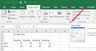 center your worksheet data in excel for printing