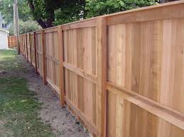 Denicmic solar post lights 2 pack solar post cap lights outdoor waterproof metal warm white led lighting 25 lumen for 3.5x3.5 4x4 5x5 6x6 wooden fence posts, deck rail, yard, patio, garden (black) 4.8 out of 5 stars. Western Red Cedar Privacy Fence With Postmaster Steel Fence Post System American Traditional Exterior Dallas By Master Halco Inc Houzz