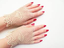 The dinner nights can be harsh to your pretty hands when you are wearing your favorite dresses but. Wedding Lace Gloves Crochet Beige Fingerless Bridal Gloves Etsy In 2021 Lace Gloves Crochet Gloves Crochet Gloves Pattern