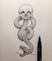 Illustrator Kerby Rosanes Drawing Artwoonz Snake Drawing Harry Potter Dark Mark Harry Potter Drawings