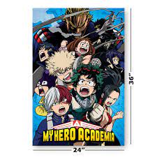 Amazon.com: POSTER STOP ONLINE My Hero Academia - Manga Anime TV Show  Poster (Cobalt Blast Group) (Size 24