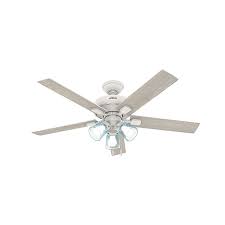 This ceiling fan provides soft, diffused ambient lighting and ships with an optional light cap for use without its light source. Hunter Whittier 52 Inch Ceiling Fan With Led Light In Matte White Bed Bath Beyond