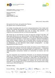 Während die vermögenden privatkunden von der ausgliederung ausgenommen. Offener Brief An Den Vorstand Der Deutschen Bank Verantwortung Wahrnehmen Und Kohlefinanzierung Beenden Reinhard Butikofer