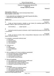 Subiecte Biologie Vegetală și Animală 2018 Edu Ro Avem Baremul De Corectare La Examenul De Bacalaureat