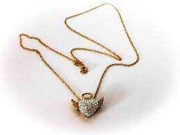 Ralph Lauren Winged Heart Diamond Heart Necklace Sterling Etsy Heart Necklace Diamond Diamond Heart Necklace