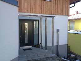 Windschutz Hausture Windschutz Edelstahl Glas Hauseingang Haus Ferienwohnung