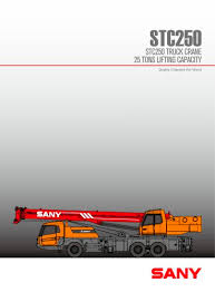 stc250 25ton truck cranes sany pdf catalogs technical