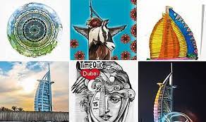 أجمل 8 لوحات فنية لبرج العرب - عين دبي