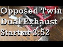 Maybe you would like to learn more about one of these? 19 5hp Opposed Twin Briggs Dual Exhaust Setup Startup At 3 52 Start Up Twins Exhausted