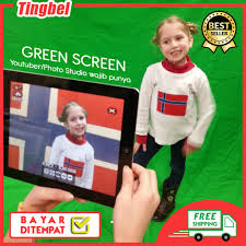 Cod Kain Green Screen Portable Youtuber Background Foto Studio Video Transparan Hijau Polos Shopee Indonesia