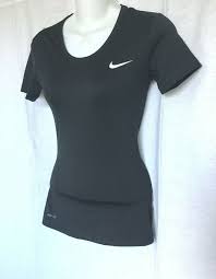 Nike Pro Women S Black Short Sleeve T Shirt Size S Performance Active Top Ebay Womens Black Shorts Nike T Shirts Women S Women