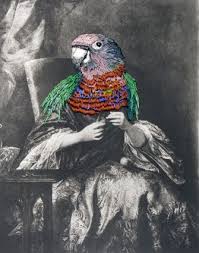 Bird Julie Cockburn Textile Art Embroidered Photo Embroidered Photographs