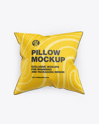 Download Matte Pillow Mockup In Indoor Advertising Mockups On Yellow Images Object Mockups PSD Mockup Templates