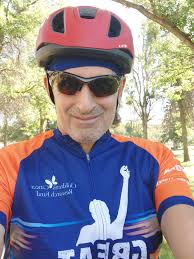 Already finished my miles and fundraising goal. First ride with the new  jersey. I think I wasn't smiling because Strava- or my phone's GPS error