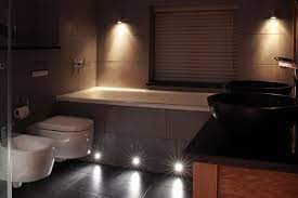 Mini Recessed Lights In The Bath Panel Make A Feature Of It And The Floor Whilst Providing Background Bathroom Night Light Night Light Bathroom Light Fittings