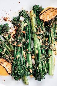 Broccolini With Grilled Lemon Pine Nuts And Aleppo Chile Healthy Recipes Whole Food Recipes Food