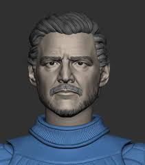 Pedro Pascal Action Figure Head