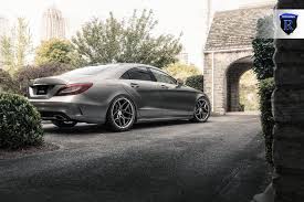 Sporty Looking Yet Elegant Silver Mercedes Cls Class Rolling On Custom Rohana Wheels Mercedes Cls Mercedes Cls Class Mercedes