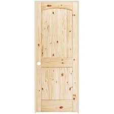 Steves Sons 30 In X 80 In 2 Panel Round Top Plank Unfinished Knotty Pine Single Prehung Interior Door M64nrnnnallh The Home Depot Prehung Interior Doors Doors Interior Knotty Pine Doors