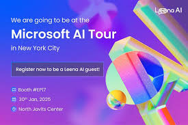 🚀 Leena AI is headed to the @microsoft AI Tour in New York, and we want  you to join us! 🚀 We're thrilled to invite you as our guest to one of