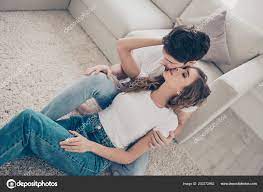 Top View Portrait Sexy Horny Naughty Couple Casual Outfits Sitting Stock  Photo by ©deagreez1 202272962