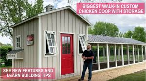 R r d d d. Carolina Coops Biggest Walk In Custom Chicken Coop With Storage See New Features And Learn Building Tips Facebook