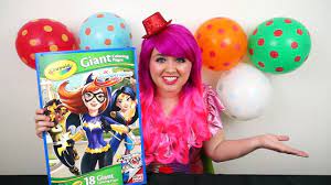 Cat colouring pages activity village. Coloring Harley Quinn Dc Super Hero Girls Giant Coloring Book Coloring With Kimmi The Clown Video Dailymotion