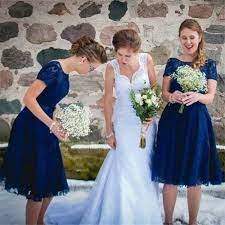 Whatever you're shopping for, we've got it. Royal Blue Lace Bridesmaid Dresses 2019 Short Sleeve A Line Knee Length Simple Wedding Guest Dress Cheap Wedding Party Gowns Bridesmaid Dresses Aliexpress