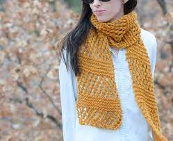 I have designed this simple garter stitch scarf that uses only this stitch, and the results are incredibly luxurious! Honeycombs Summer Easy Scarf Knitting Pattern Mama In A Stitch