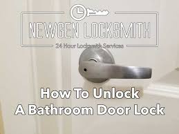 For some people, the garage door is the front door of their property because they drive their vehicle into the garage and then enter the house through a side door. How To Unlock A Bathroom Door Lock Newgen Locksmith