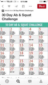 30 Day Ab And Squat Workout 30 Day Abs 30 Day Abs 30