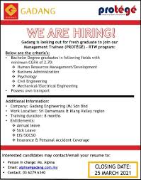 Последние твиты от hks designer & resources sdn. Jawatan Kosong On Twitter Dear Graduates We Have Good News Camire Sdn Bhd Is Currently Looking For Protege Rtw Trainee Hurry Up And Send Your Resume To Camire Sb Gmail Com Kindly Refer