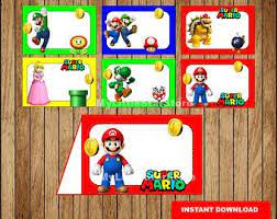 Mario Bros Food Labels Printable Mario Bros Food Tent Cards Super Mario Bros Party Fo Festa Di Compleanno Super Mario Festa A Tema Mario Etichette Compleanno