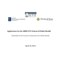 application for the ohsu psu school of public health