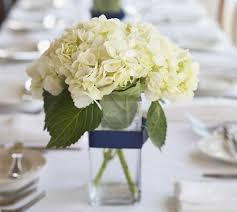 Durable plastic foliage and trees make ideal outdoor decorations, while more delicate foam or silk flowers are perfect for a small bunch of flowers to either walk down the aisle or to brighten a room in a vase. 15 95 Simple Wedding Centerpieces Picture Wedding Centerpieces White Hydrangea Centerpieces