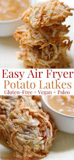Crispy Air Fryer Gluten Free Vegan Potato Latkes Allergy Free Paleo Recipe Potato Latkes Paleo Recipes Easy Gluten Free Potato Latkes
