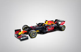 Redbull racing snow car near people on snow mountain, formula 1. 2020 Red Bull Rb16 F1 Car Launch Pictures