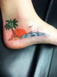 The idea of having sleeve tattoos either as a hobby or as a symbolic meaning has also made beach tattoos trendy. Beach Scene Tattoo Designs