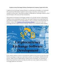 Us cryptocurrency exchange coinbase on thursday announced that it was establishing its business in india. Cryptocurrency Exchange Software Development Company Crypto Soft Indi1