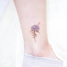 Hydrangea Tattoo On The Ankle Idees Tatoyaz Tatoyaz