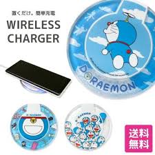 ドラえもん 置くだけ充電 キャラクター ワイヤレスチャージャー 丸型 ドラエモン オシャレ どらえもん 安心 安全 ブルー 青 クリア 便利 アニメ 無線 スマートフォン iphone xs iphone x iphone8 iphone8 plus galaxy room my f 充電器