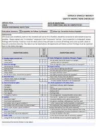 All vehicles designed with seat (safety) belts must have seat (safety) belts for both you and the examiner. 32 Sample Vehicle Inspection Checklists In Pdf Ms Word